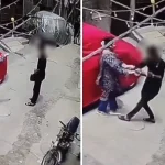 خاتون لیکچرار کو راہ چلتے ہراساں کرنے والے سابق طالب علم کی فوٹیج سامنے آگئی