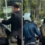 راولپنڈی میں ٹریفک وارڈن کی موجودگی میں وکیل کا موٹرسائیکل سوار پر تشدد